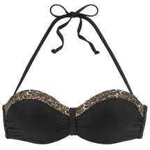LASCANA Bügel-Bandeau-Bikini-Top Damen Schwarz 40 Cup A