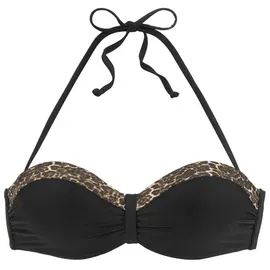 LASCANA Bügel-Bandeau-Bikini-Top Damen Schwarz 40 Cup A