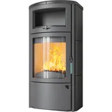 Kaminofen HARK 44 GT ECOplus 8 kW - Ofenkacheln: Deco-Schiefer - Korpus: titan