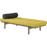 Karup DESIGN Next (Set, 2 tlg.), aus massiven Kiefernholz, inkl. Futonmatratze, gelb (schatz, carob braun