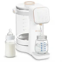lionelo Babypresto 2.0 Fläschchenzubereiter, Milchzubereiter Baby und Flaschenwärmer Baby mit 40-100 °C, UV-Hygiene, Dechlorierung, 30-300 ml Dosierung, 3 L Glasbehälter, LED-Display, Touch-Sperre