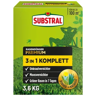 Substral 3 in 1 Komplett-Rasendünger 3,6 kg