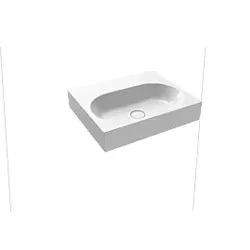Kaldewei Centro Wand-Waschtisch 903406163001 3061, 60x50cm, Drehknopf, weiß Perl-Effekt, ohne Überlauf, 1 Hahnloch
