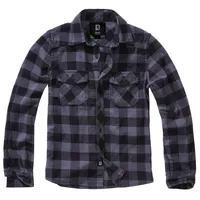 Brandit Textil Check Langarmhemd Black / Grey 146-152 cm