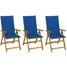 vidaXL Klappbare Gartenstühle 59 x 69 x 111 cm braun 3 St.