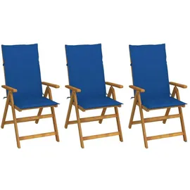 vidaXL Klappbare Gartenstühle 59 x 69 x 111 cm braun 3 St.