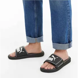 Puma Royalcat Comfort Slide Schwarz/Castlerock Weiß 49,5