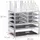Relaxdays Make-Up-Organizer transparent/gold,