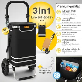 eloneo Einkaufstrolley schwarz