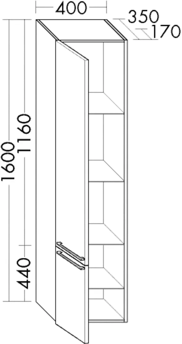 Burgbad Hochschr.bel T. 1600x400x170 Eiche Dekor Klassik, HSBJ040RF6446 HSBJ040RF6446