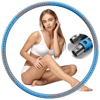 DUTISON Hula Hoop Reifen, Fitness Reifen Erwachsene Hoop zur Gewichtsabnahme, 8 Segmente Stabiler Edelstahlkern mit Premium Schaumstoff, Längeres Leben, Gewichten Einstellbar