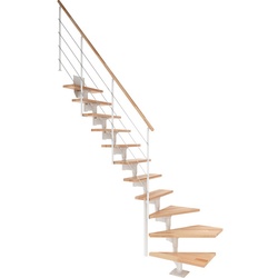DOLLE Mittelholmtreppe, Metall, 11 Stufen, max. Geschosshöhe - weiss