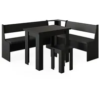 Vicco Eckbankgruppe Roman, Schwarz, 150 x 180 cm mit