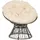 Outsunny Papasansessel Korbsessel mit Sitzpolster 360 Grad Rattan Beige