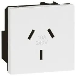 Legrand 572114 Mosaic Steckdose australischer Standard SK 10A 2-modulig 10 A Farbe: Ultraweiß 1 - 10 Stück