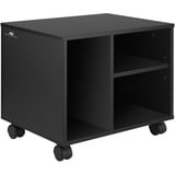 Maclean Brackets Maclean MC-477 Aktenschrank Bürodatenschrank, Zwei Ablagen und EIN Fach, Rollcontainer bis 20kg Belastbar 408x315x357mm Schwarz Büroschrank Schwarz