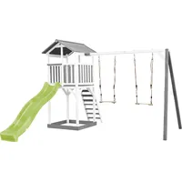 Axi Beach Tower Spielturm Grau/Weiß. Rutsche, Doppelschaukel - 2