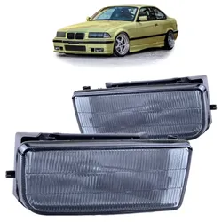Nebelscheinwerfer SET Smoke Rauchglas schwarz geriffelt passt für alle BMW E36