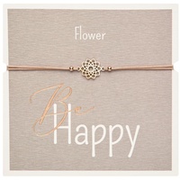 H.C.A. Collection Handels-GmbH Armband - "Be Happy" - rosévergoldet - Blume