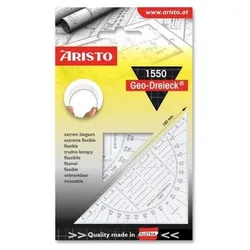 ARISTO Geodreieck® 16 cm transparent, biegsam ohne Facette (AR1550)