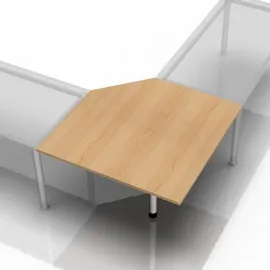 Hammerbacher Verbindungsplatte höhenverstellbar Akandia eiche, Trapezform 120,0 x 80,0 x 68,0 - 76,0 cm