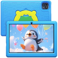 Lville Kinder Tablet, Tablet Kinder 10 Zoll Android 13, 1280 * 800 HD-Display, 5000 mAh Akku, 6GB+64GB, Quad Core, KIDOZ Vorinstalliert, WiFi, Bluetooth, Doppelkamera Kids Tablet, Blau