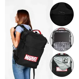 Karactermania Marvel Comics Large Mercury 47x23x33 Cm Rucksack Schwarz Schwarz One Size - Schwarz