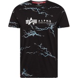 Alpha Industries T-Shirt » Schwarz,Weiß,Hellblau - L,