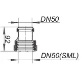 Dallmer HT/SML-Rohrverbinder, DN 50 SML 880024