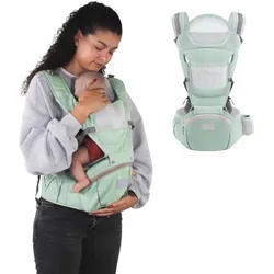 Babytrage 6 in 1. atmungsaktiv. 0–36 Monate. verstellbare Träger. Baumwolle GRÜN NO SIZE