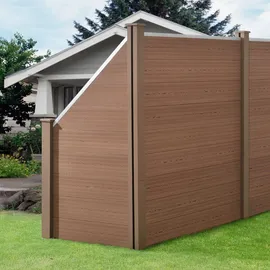 [neu.holz] WPC Gartenzaun Segovia 90 x 180 cm Braun