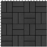 vidaXL Terrassenfliesen schwarz 30 x 30 cm 11 St.