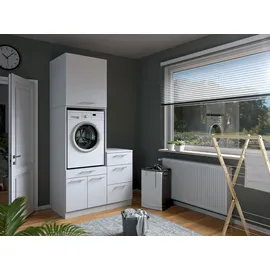 laundreezy Mehrzweckschrank-Set 118 x 238 x 68 cm Weiß