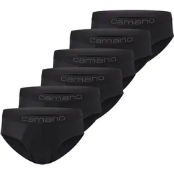 Slip CAMANO "Slip 6er Pack", Herren, Gr. M, schwarz, 95% Baumwolle 5% Elasthan, Unterhosen Slip