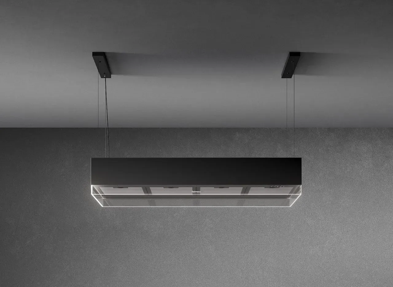 Vetra Inselhaube 120 cm Umlufthaube CircleTech - Farbe Edelstahl od. Schwarz