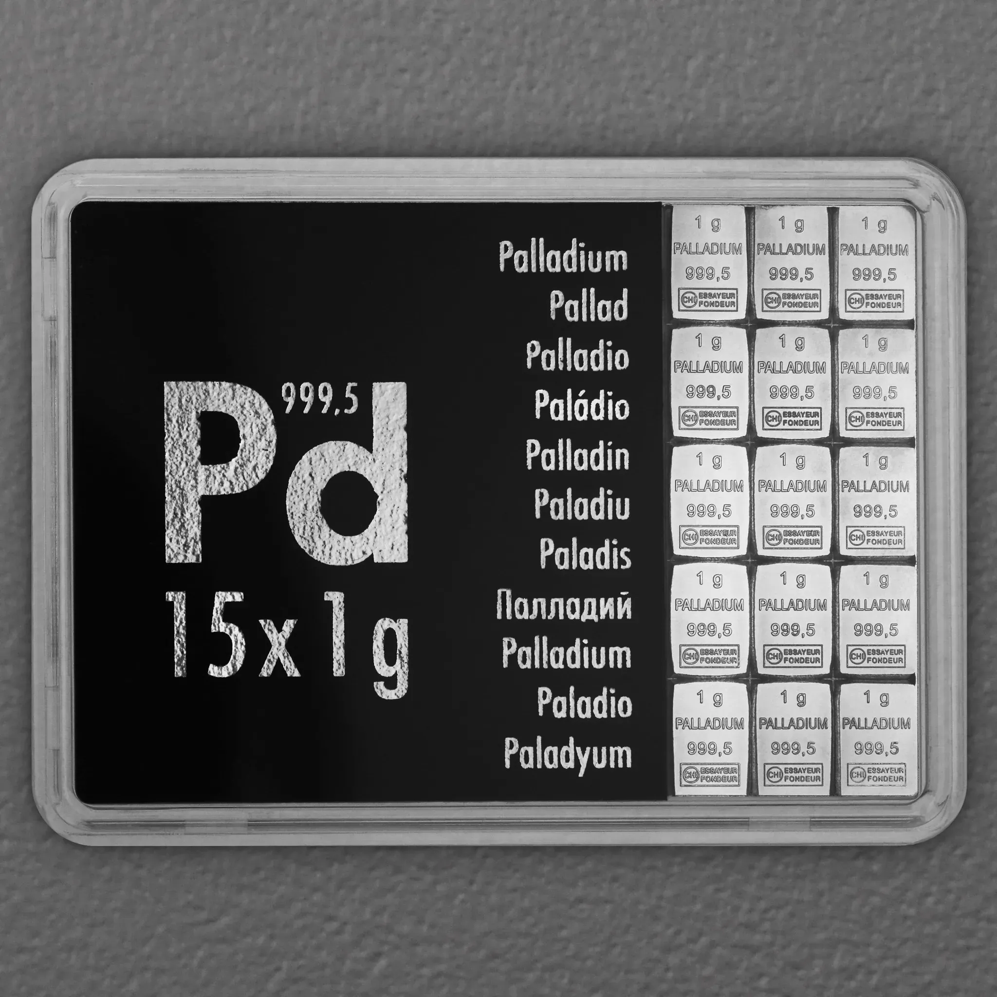 Palladiumtafel 15 x 1g 