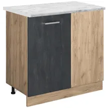 Vicco Eckunterschrank R-Line 86 x 46 x 81,5 cm Schwarz