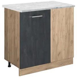 Vicco Eckunterschrank R-Line 86 x 46 x 81,5 cm Schwarz