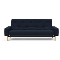 Schlafsofa INNOVATION LIVING TM "MIMER hochwertige Schlaffunktion, aktuelles Design und extra Komfort" Sofas Gr. T: 100cm, Struktur grob MIXED DANCE, blau (blau 528 mixed dance) Taschenfederkernmatratze, Breite Liegefläche 140 cm