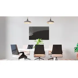 ALLboards Glas Magnettafel 80 x 60 cm Schwarz