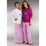 PETITE FLEUR KIDS Pyjama in weiß, beere), | Gr.: 110/116