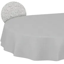 ANRO Tischdecke abwaschbar Oval 220 x 140 cm Grau