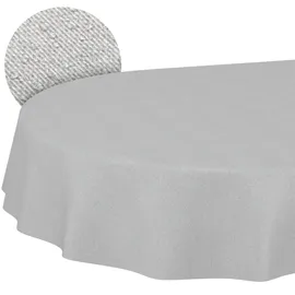 ANRO Tischdecke abwaschbar Oval 220 x 140 cm Grau