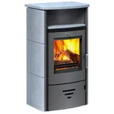 accente Kaminofen »Turin 2.0«, grau, Naturstein, 6 kW, Dauerbrand geeignet