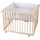 Waldin Baby Laufgitter 100 x 100 cm natur Bodenfarbe grau/punkte