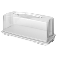 Rotho Kuchenbehälter Fresh mit Haube und Tragegriff, Kunststoff (PP) Transparent, Weiß