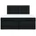 vidaXL Boxspringbett mit Matratze Schwarz 180x200 cm Stoff