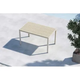 venture home Gartentisch 140 x 80 x 74 cm Beige