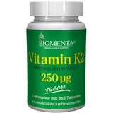 BIOMENTA Vitamin K2 MK7 Tabletten 365 St.