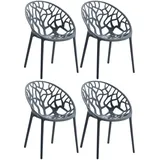 TPFLiving Holle Besucherstuhl 59 x 60 x 80 cm anthrazit 4 St.